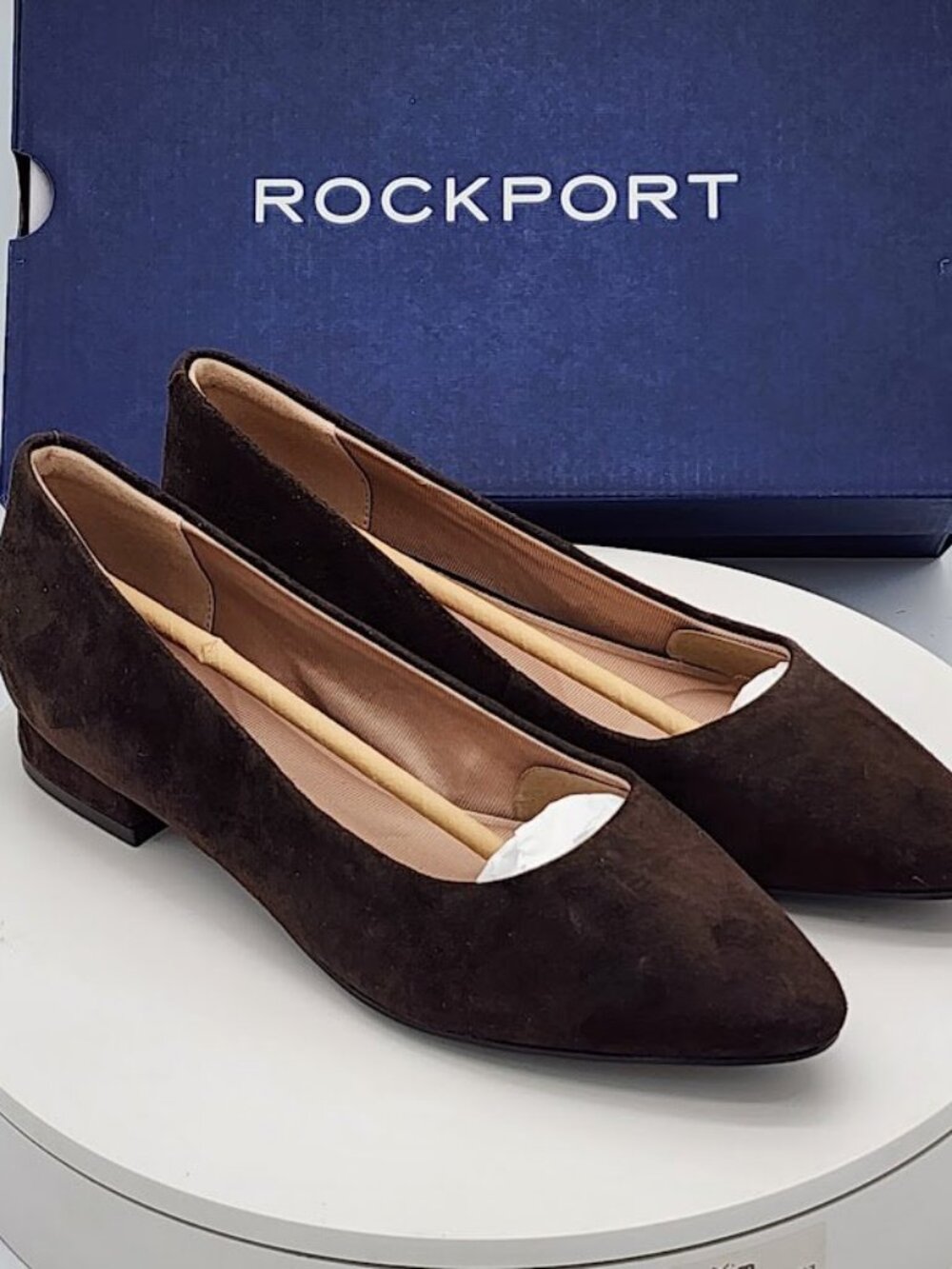 Rockport Tessa Dark Brown Genuine Leather Flats Women’s Size 10 M